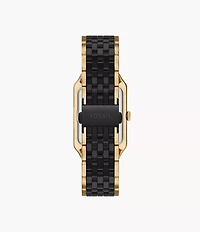 Raquel 26mm Three-Hand Date Gold-Tone Stainless Steel and Black Ceramic Watch