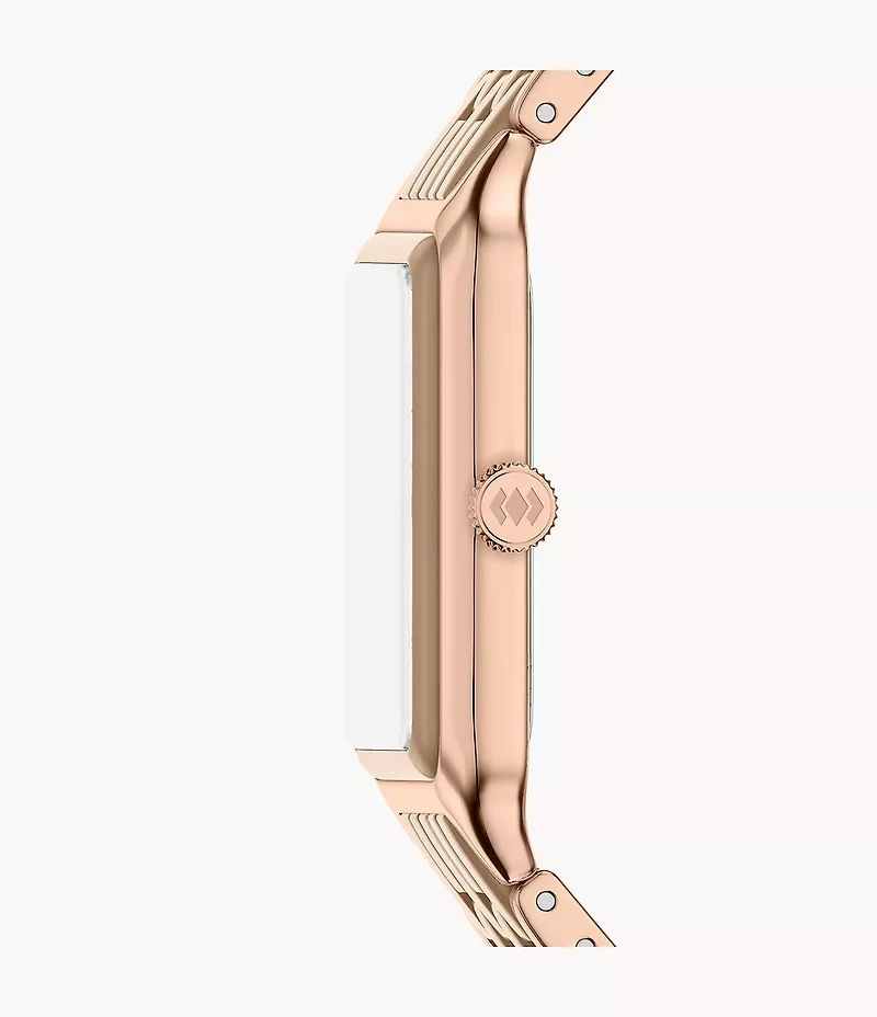 Raquel 26mm Three-Hand Date Rose Gold-Tone Stainless Steel & Salted Caramel Ceramic Watch