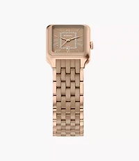 Raquel 26mm Three-Hand Date Rose Gold-Tone Stainless Steel & Salted Caramel Ceramic Watch