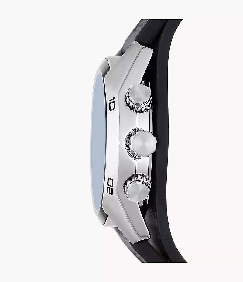Coachman 45mm Chronograph Black Leather Watch