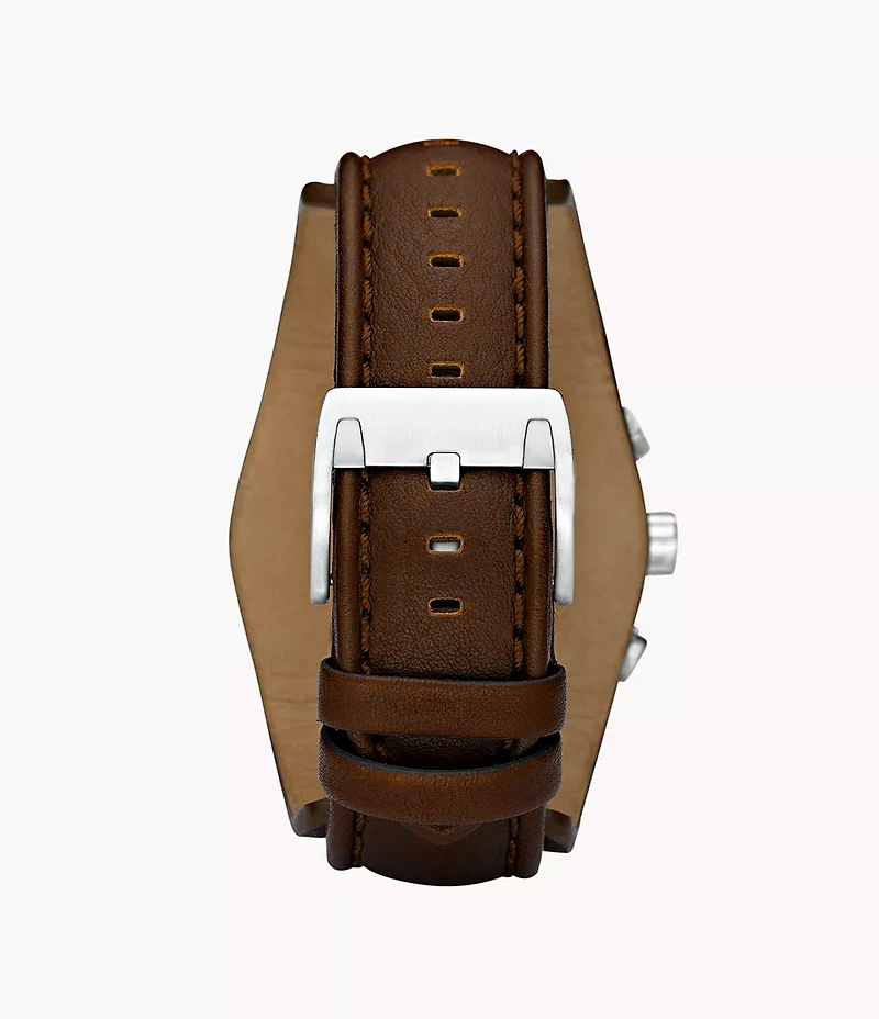 Coachman Chronograph Brown Leather Watch