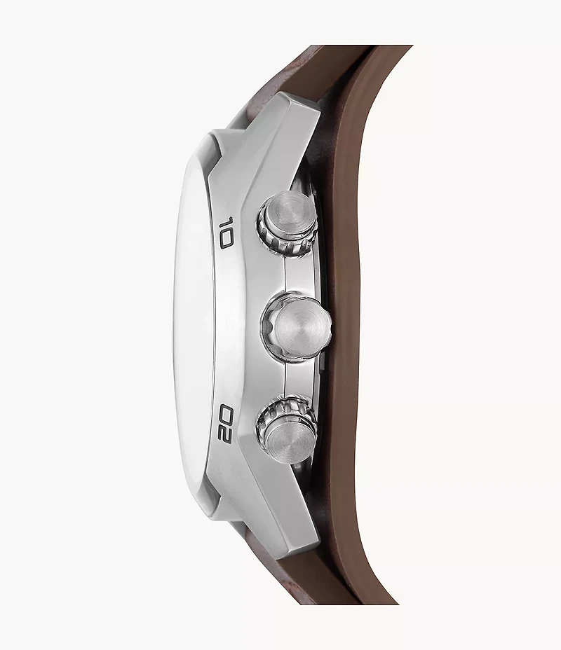 Coachman Chronograph Brown Leather Watch