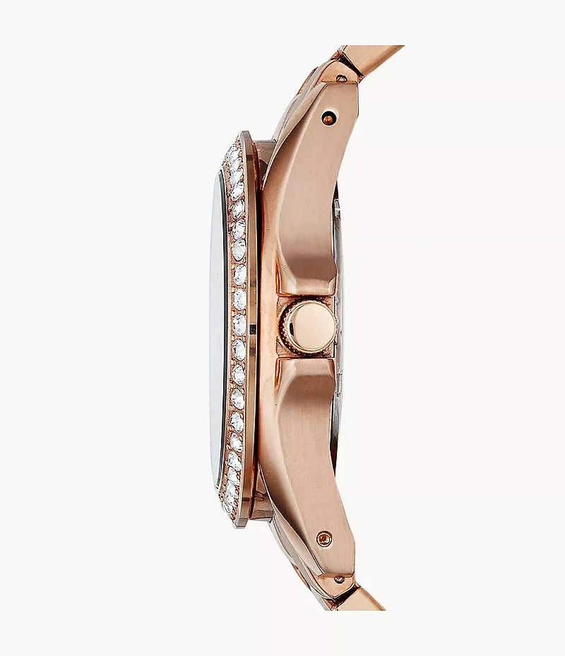 Riley Multifunction Rose Gold-Tone Stainless Steel Watch