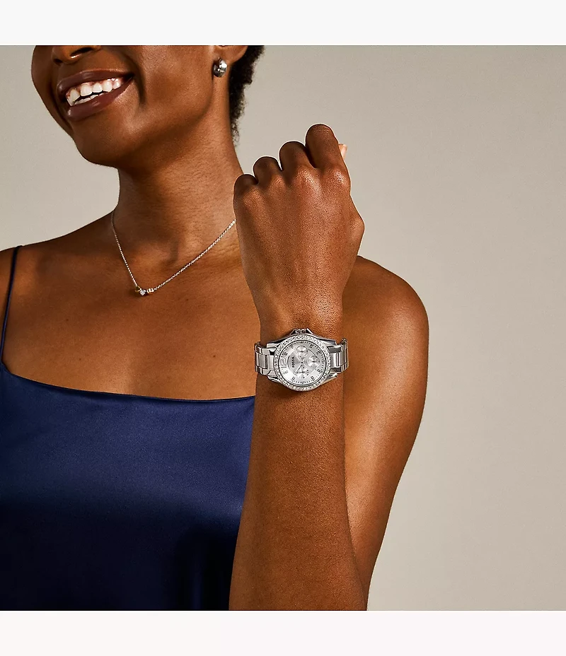 Riley Multifunction Stainless Steel Watch