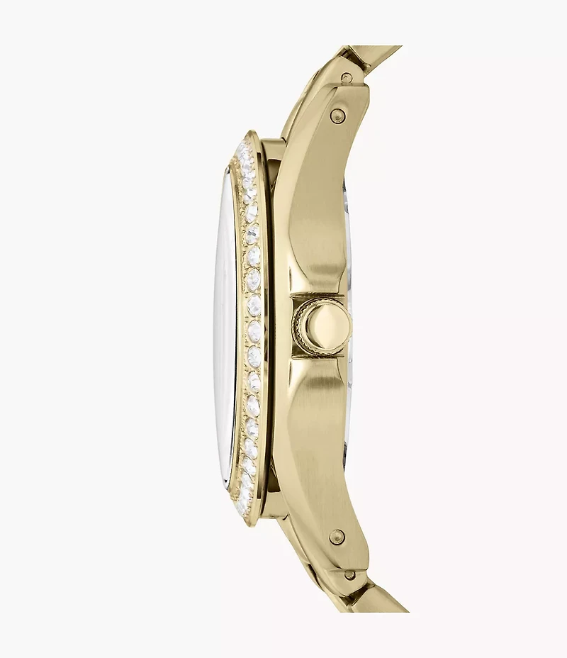 Riley Multifunction Gold-Tone Stainless Steel Watch