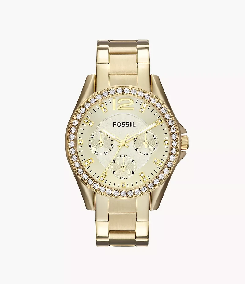 Riley Multifunction Gold-Tone Stainless Steel Watch