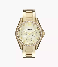 Riley Multifunction Gold-Tone Stainless Steel Watch
