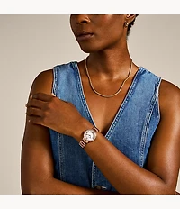 Virginia Rose-Tone Stainless Steel Watch