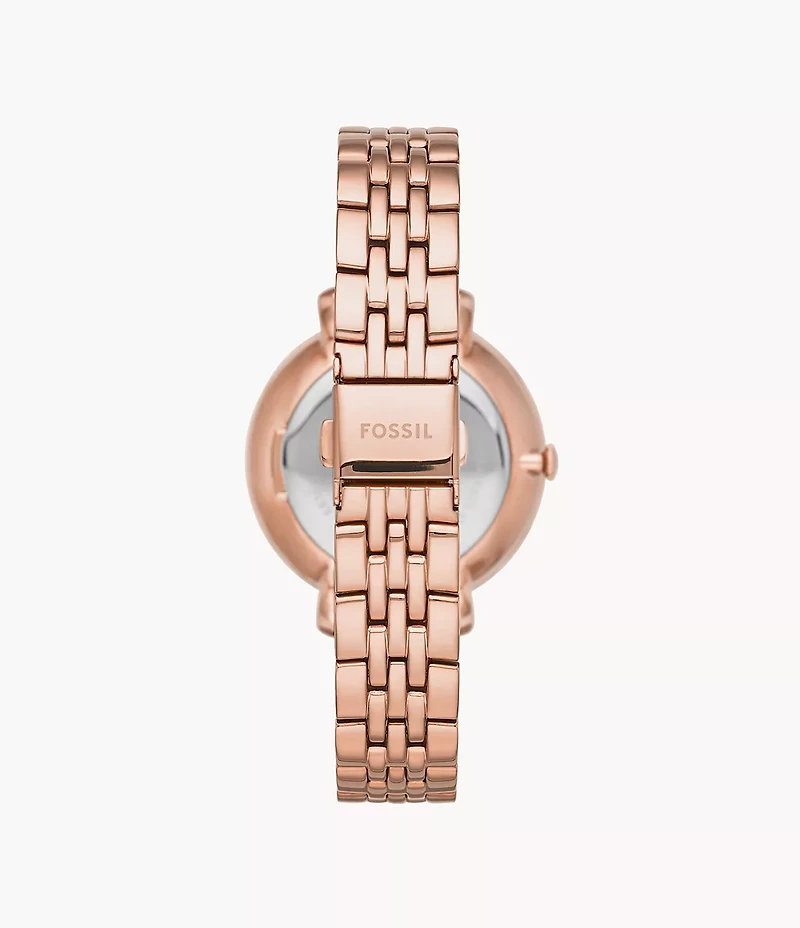 Jacqueline Three-Hand Rose Gold-Tone Stainless Steel Watch
