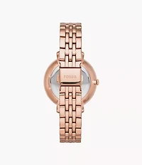 Jacqueline Three-Hand Rose Gold-Tone Stainless Steel Watch