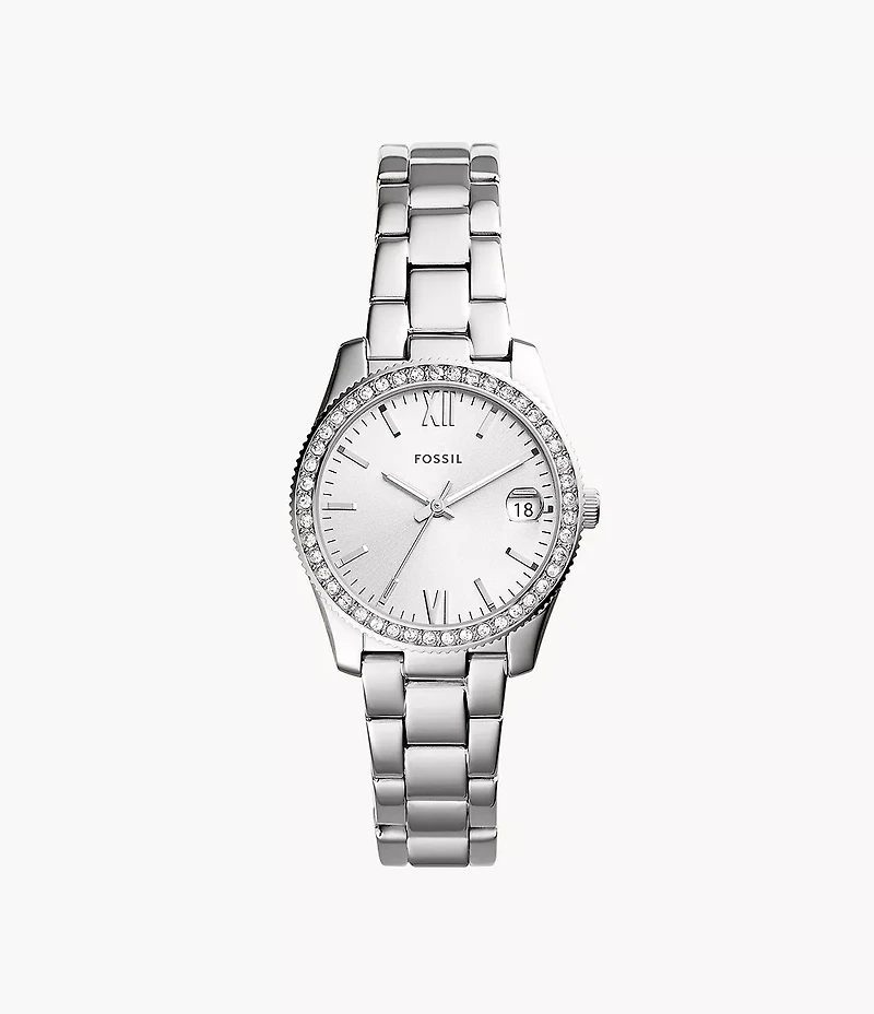 Scarlette Three-Hand Date Stainless Steel Watch