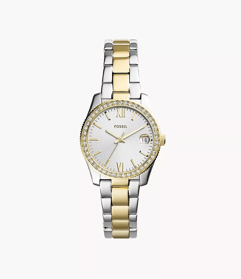 Scarlette Mini Three-Hand Date Two-Tone Stainless Steel Watch