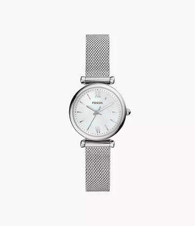 Carlie Three-Hand Stainless Steel Watch