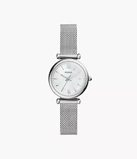 Carlie Mini Three-Hand Stainless Steel Watch