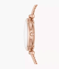Carlie Three-Hand Rose Gold-Tone Stainless Steel Watch
