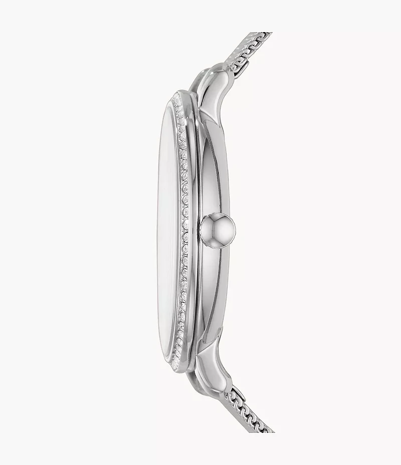 Jacqueline Three-Hand Date Stainless Steel Watch