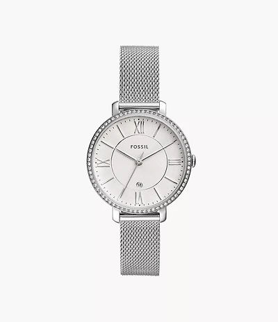 Jacqueline Three-Hand Date Stainless Steel Watch