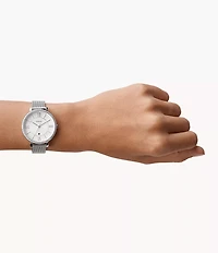 Jacqueline Three-Hand Date Stainless Steel Watch