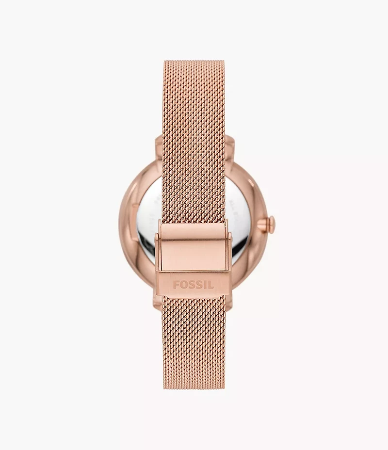 Jacqueline 36mm Three-Hand Date Rose Gold-Tone Stainless Steel Watch