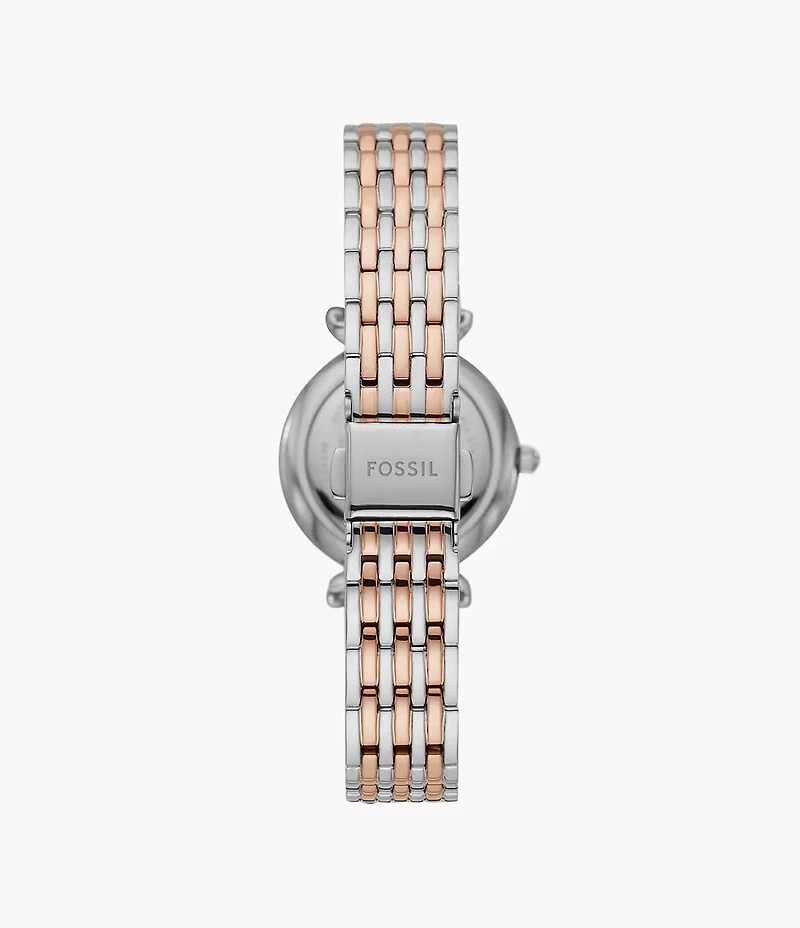 Carlie Mini Three-Hand Two-Tone Stainless Steel Watch