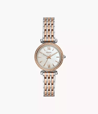 Carlie Mini Three-Hand Two-Tone Stainless Steel Watch