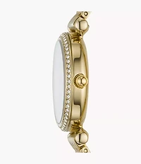 Carlie Mini Three-Hand Gold-Tone Stainless Steel Watch