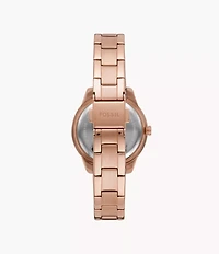 Stella Three-Hand Date Rose Gold-Tone Stainless Steel Watch