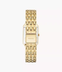 Raquel Three-Hand Date Gold-Tone Stainless Steel Watch
