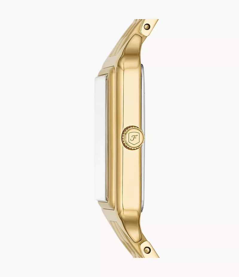 Raquel Three-Hand Date Gold-Tone Stainless Steel Watch