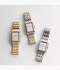 Raquel Three-Hand Date Gold-Tone Stainless Steel Watch