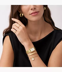 Raquel 23mm Three-Hand Date Gold-Tone Stainless Steel Watch