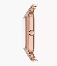 Raquel Three-Hand Date Rose Gold-Tone Stainless Steel Watch