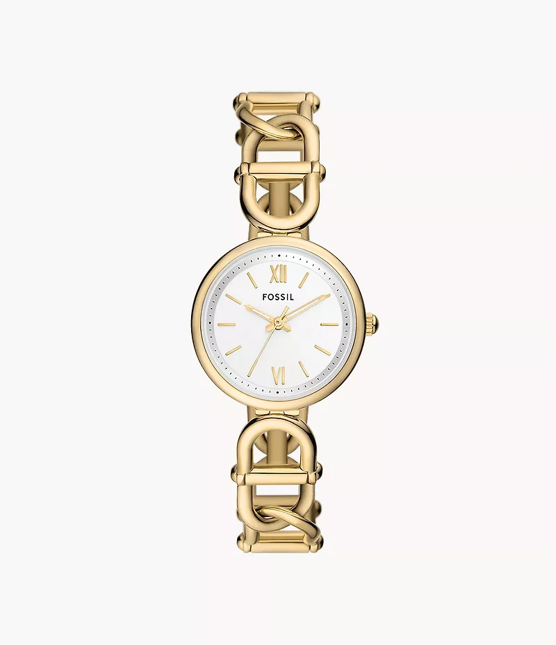 Carlie Three-Hand Gold-Tone Stainless Steel Watch