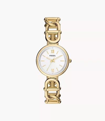 Carlie Three-Hand Gold-Tone Stainless Steel Watch