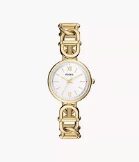 Carlie Three-Hand Gold-Tone Stainless Steel Watch
