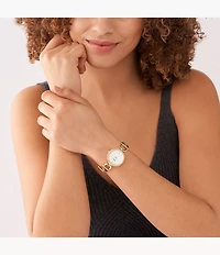 Carlie Three-Hand Gold-Tone Stainless Steel Watch