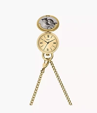 Jacqueline Three-Hand Gold-Tone Stainless Steel Watch Locket