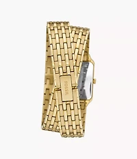 Raquel Three-Hand Date Gold-Tone Stainless Steel Watch