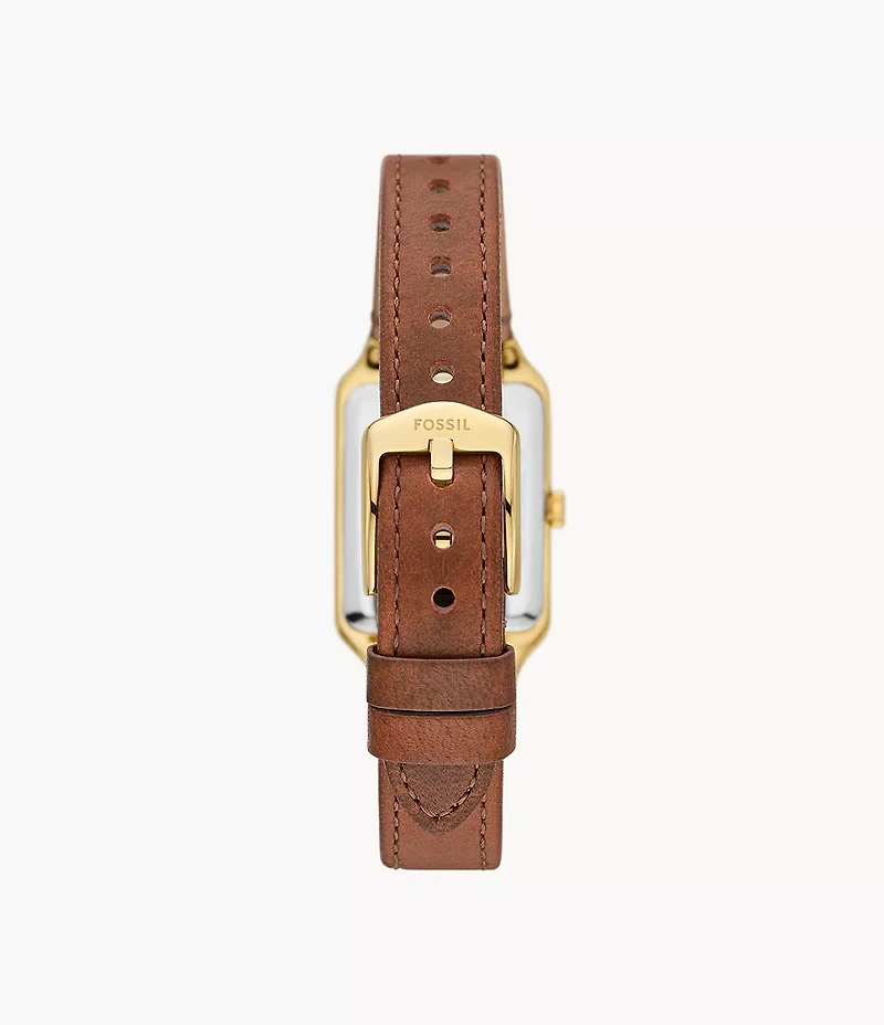 Raquel 23mm Three-Hand Date Medium Brown Leather Watch