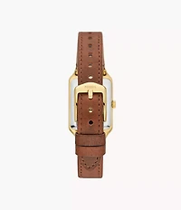 Raquel 23mm Three-Hand Date Medium Brown Leather Watch