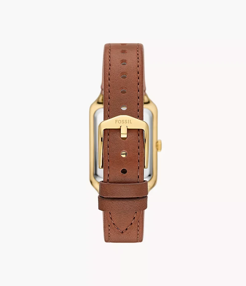 Raquel 26mm Three-Hand Date Medium Brown Leather Watch