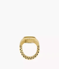 Watch Ring Two-Hand Gold-Tone Stainless Steel