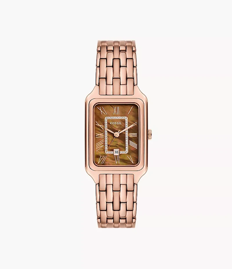Raquel 26mm Three-Hand Date Rose Gold-Tone Stainless Steel Watch