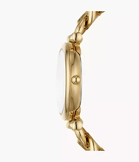 Carlie Mini 28mm Three-Hand Gold-Tone Stainless Steel Watch