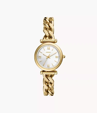 Carlie Mini 28mm Three-Hand Gold-Tone Stainless Steel Watch