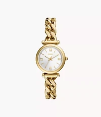 Carlie Mini 28mm Three-Hand Gold-Tone Stainless Steel Watch