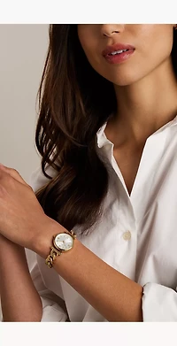 Carlie Mini 28mm Three-Hand Gold-Tone Stainless Steel Watch