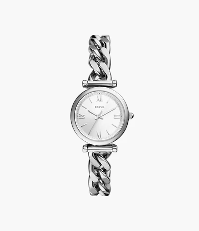 Carlie Mini 28mm Three-Hand Stainless Steel Watch
