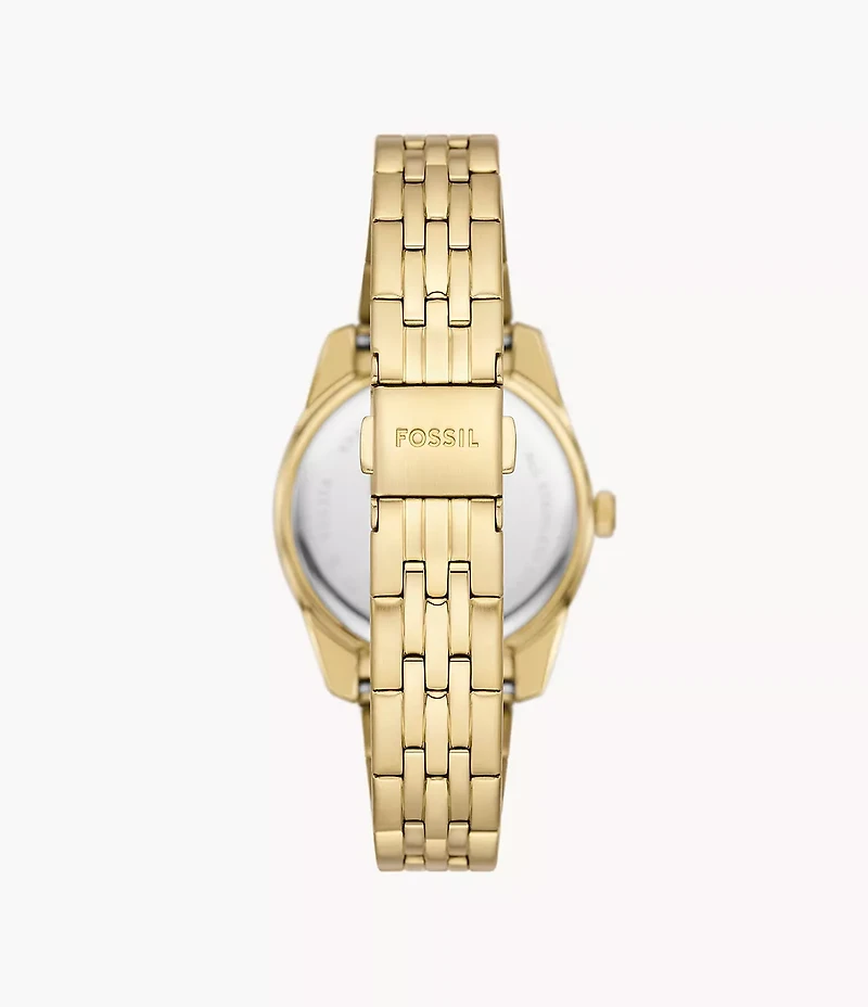 Scarlette 33mm Three-Hand Date Gold-Tone Stainless Steel Watch