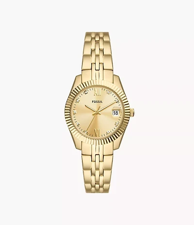 Scarlette 33mm Three-Hand Date Gold-Tone Stainless Steel Watch